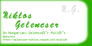 miklos gelencser business card